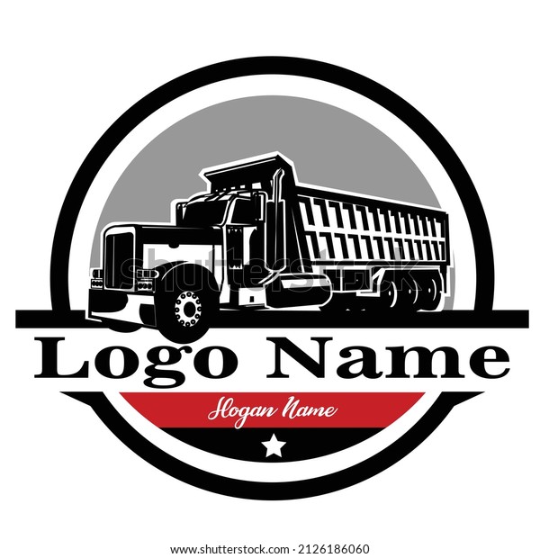 Trucking logo template.\
Premium truck logo vector isolated. Ready made logo template set\
vector isolated