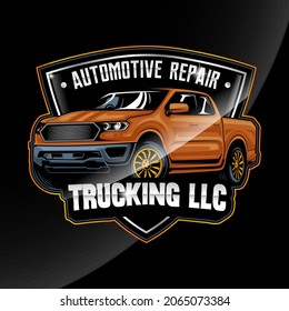 Trucking Logo template, Truck Auto Logo, Car logo template