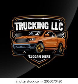 Trucking Logo template, Truck Auto Logo, Car logo template