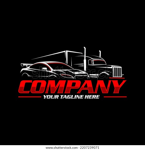 Trucking Logo Truck Trailer Stock Vector (Royalty Free) 2207239071 ...