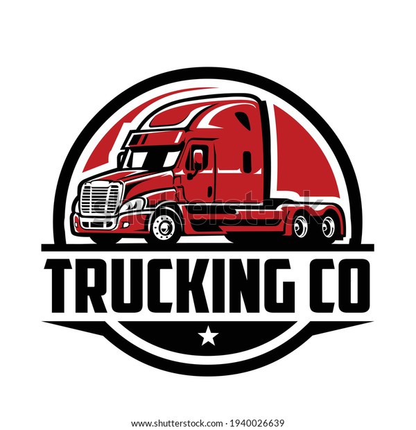 Trucking Logo Vector Semi Truck Premium Stock Vector (Royalty Free ...