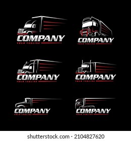 trucking outline logo truck trailer logo