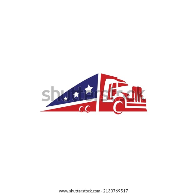 Trucking Red Blue Logo Vector
Design