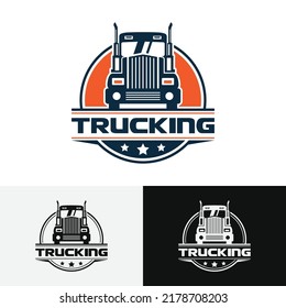 Trucking Transport Logistic Company Logo Design Stock Vector (Royalty ...