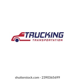 Trucking Transportation Creative logo design concept