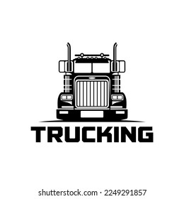 trucking vector illustration template design
