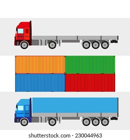 trucking warehouse vector background
