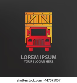Truck,logistic design,logo template,clean vector