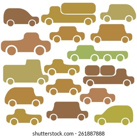 Trucks and cars. Logistic. Transportation symbol. laden truck. carriage of the goods or things or passengers. Background