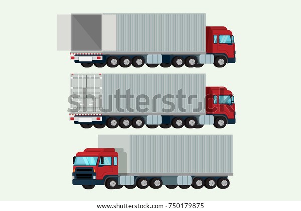 Trucks container delivery shipping cargo. \
illustration vector