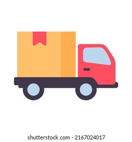 Trucks deliver goods to the recipient. online ordering concept