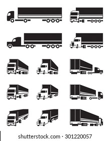 Trucks Different Perspective View Vector Illustration Stock Vector ...