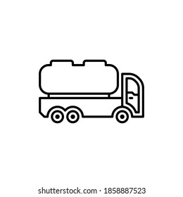 trucks icon or logo vector line style black color.