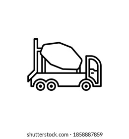 trucks icon or logo vector line style black color.