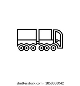 trucks icon or logo vector line style black color.