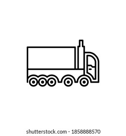trucks icon or logo vector line style black color.