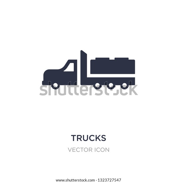 trucks
icon on white background. Simple element illustration from
Transport concept. trucks sign icon symbol
design.