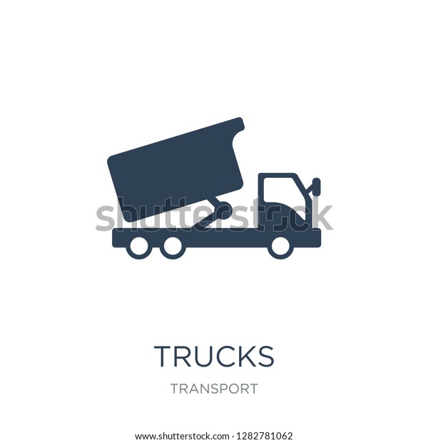 trucks\
icon vector on white background, trucks trendy filled icons from\
Transport collection, trucks vector\
illustration