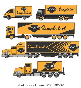 Trucks icons set. Logo Logo template.