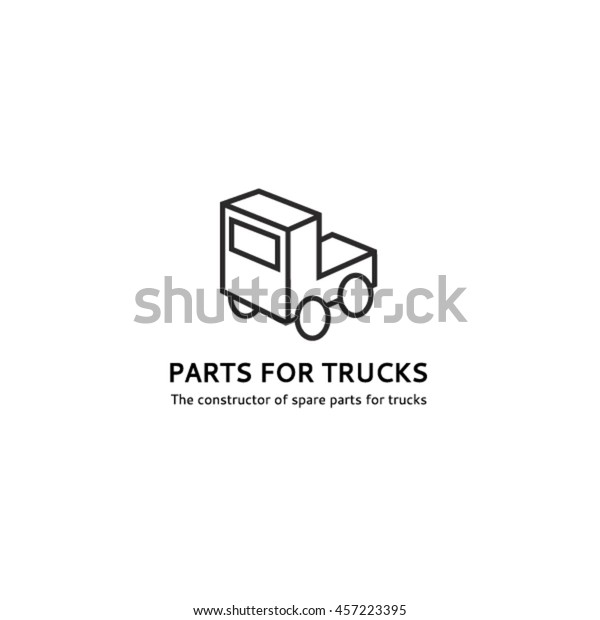 Trucks\
logo. Car parts logo template. Car logo\
template