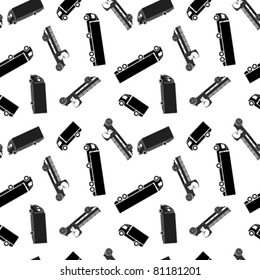 trucks seamless pattern, abstract texture; vector art illustration