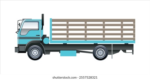 trucks for transporting agriculture and livestock vector illustration