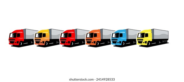 Trucks vector template. Transport icon . Truck view icon vector.