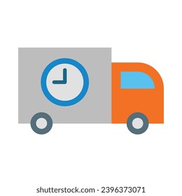 Icono Plano Vector TruckTime Para Uso Personal Y Comercial.
