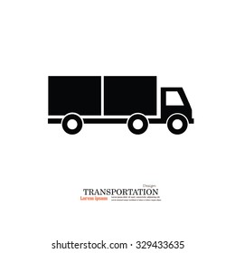 Truck.truck icon.truck vector icon .Transport icons.transportation vector illustration 