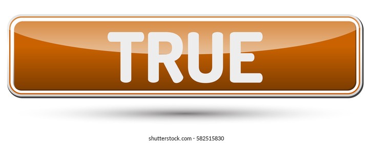 TRUE - Abstract beautiful button with text.