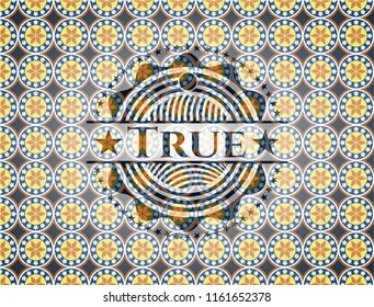 True arabesque style badge. arabic decoration.
