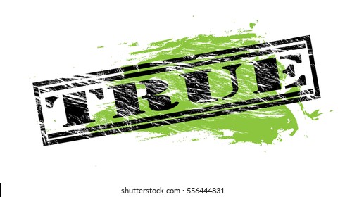 true black and green vector stamp on white background