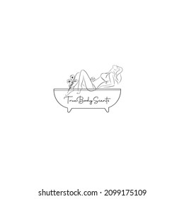 Diseño del logo del aroma corporal verdadero para velas, perfumes y productos 