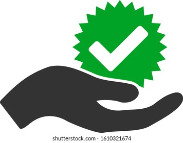 True bonus vector icon. Flat True bonus pictogram is isolated on a white background.
