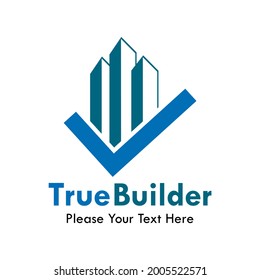 True builder logo template illustration