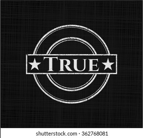 True chalkboard emblem