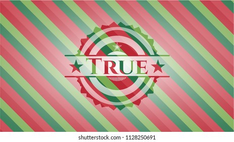 True christmas style badge..