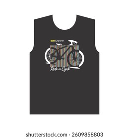 TRUE EXPLORER CYCLE - MODERN AND STYLISH TYPOGRAPHY DESIGN, VECTOR PRINT T-SHIRT, GRAPHIC VECTOR DESIGN, URBAN STYLE, STREET WEAR FASHION ILLUSTRATION, 