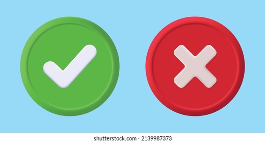 true and false 3d icon vector design for printing, on and off switch, modern switch,