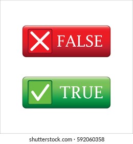 True or false button vecter