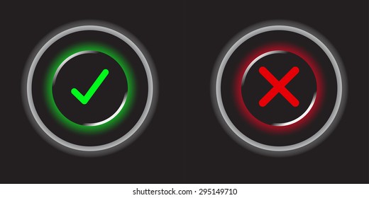 true or false button vector