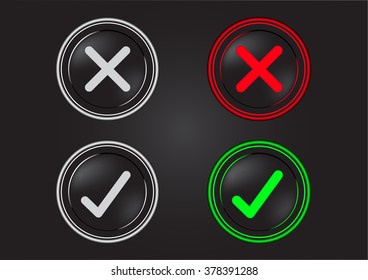 true or false button vector