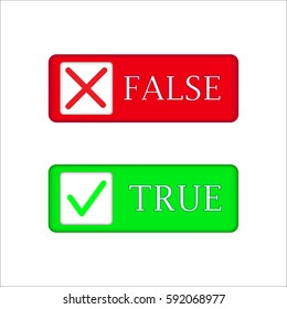 True or false button vector