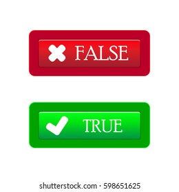 true or false button vector