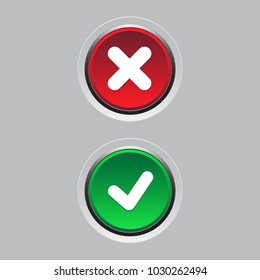 True or false buttons vector