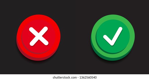 True or false buttons vector background