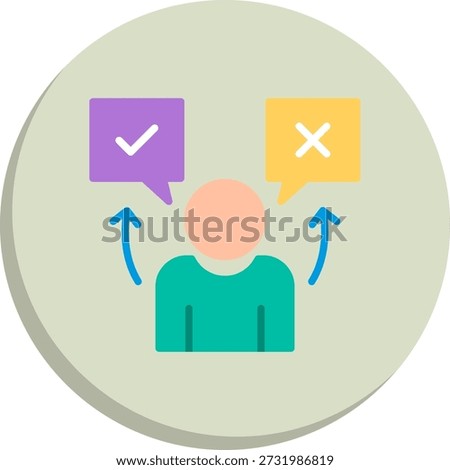 True or false Flat Circle Style Icon