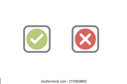 True false icon accept rejected Yes or No