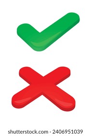 True and false icon. vector