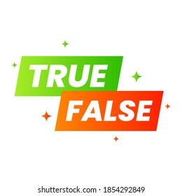 Verdadero vector de icono de etiqueta falsa